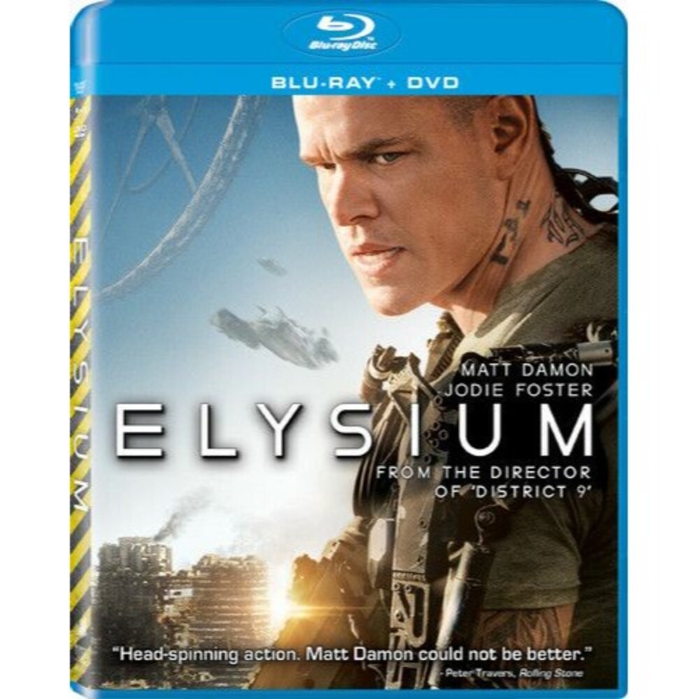 Elysium (Blu-ray, 2013) Blu Ray+DVD+Digital HD UV